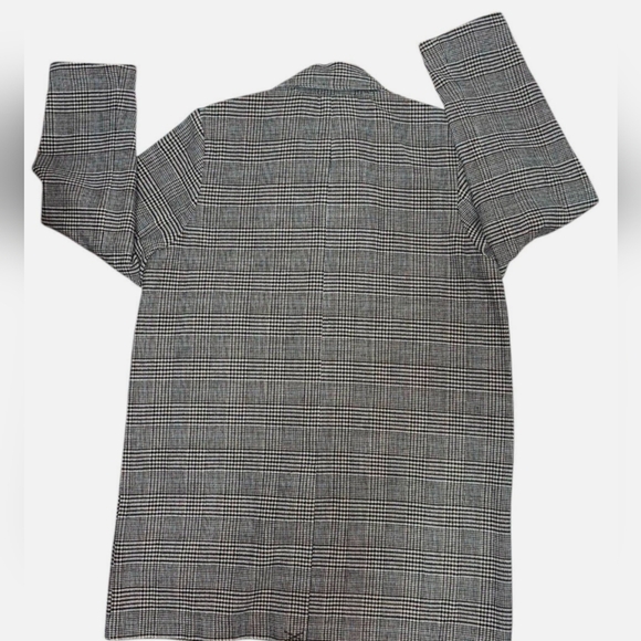 SEAN JOHN CLASSIC SINGLE BREASTED PLAID PATTERN OVERCOAT GRAY & BROWN, SIZE XL - Picture 4 of 8